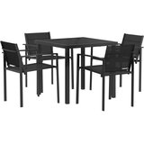  Set vanjskog namještaja 5 pcs Crna i antracit 80 x 80 x 73 cm | shoptok.hr