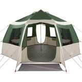  Kabinski šotor s streho Zelena in Bela 405 x 405 x 273 cm, (5000091108) | Shoptok.si