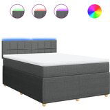 Maison Chic Box spring posteljni - Vzmetna postelja z vzmetnico temno siv 140x190 cm blago SL17032, (21895345) | Shoptok.si