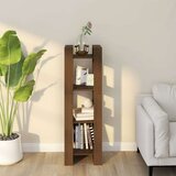  Knjižna omara/pregrada medeno rjava 41x35x125 cm trden les, (20705344) | Shoptok.si