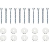  Zemaljska sidra 10 pcs Srebrna Ø10 x 40 cm Galvanizirani metal | shoptok.hr