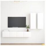  Komplet TV omaric 4-delni bela iverna plošča | Shoptok.si