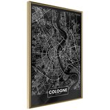  Poster - City Map: Cologne (Dark) 20x30 Cijene