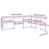  Knjižnica vzglavje L-oblike voščeno rjava 160 cm trdna borovina, (21792102) | Shoptok.si