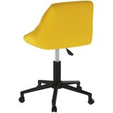vidaXL Okretna Radna stolica - Uredska stolica boja senfa baršunasta | shoptok.hr