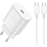Jellico hišni polnilec EU25 (Quick Charge) 25W vhod Type-C s kablom Type C - (EU Blister) - bel Cene