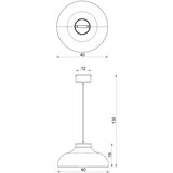  luster na sajli basca 1xE27/15W/230V, krem boje | Eponuda.com