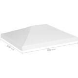 Pokrov za sjenicu 270 g/m² 4 x 3 m bijeli | shoptok.hr