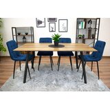 KARA stolica - tamnoplavi baršun x 4 | shoptok.hr