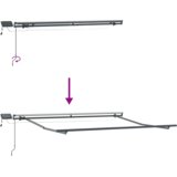 vidaXL Ručno upravljiva uvlačiva tenda s LED zelenom i bijelom 300x250 cm, Tenda zamjenska tkanina za okvir 3x2.5 m zelena i bijela | shoptok.hr