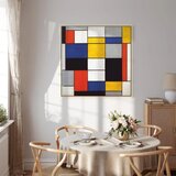  Slika - Piet Mondrian – Composition A 80x80 U prirodnom drvenom okviru | shoptok.hr
