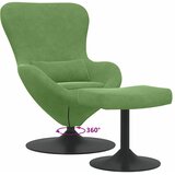 Jaja Stolica s Pufom Svijetlo zelena Baršun | shoptok.hr