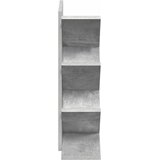  Polica za knjige drvo 4-razine 30 x 18 x 60 cm Betonska siva | shoptok.hr