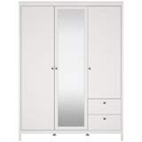 Tvilum Bela garderobna omara z ogledalom 150x199x58 cm Madrid – Cene