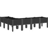  Vrtna sadilica s nogama crna 160 x 120 x 42 cm PP | Eponuda.ba