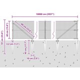  varjena žična ograja s 13 konicami Siva 0.4x100 m Kovina | Shoptok.si