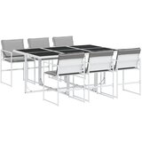  7-dijelni vrtni blagovaonski set s jastucima bijeli tekstilena | Eponuda.com