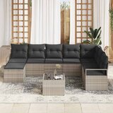  Set sofe s jastukom 9 pcs Svjetlosiva poliratan | shoptok.hr
