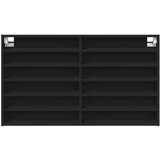 vidaXL Vitrina crna 100x8,5x58 cm konstruirano drvo | shoptok.hr