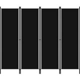 vidaXL Sobna pregrada s 4 panela crna 200 x 180 cm Cijene