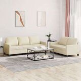  2-dijelni set sofa s jastucima krem od umjetne kože | shoptok.hr
