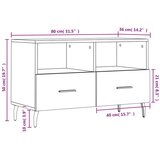 TV ormarić sjajni bijeli 80 x 36 x 50 cm od konstruiranog drva | shoptok.hr