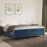  Box spring posteljni okvir temno moder 200x200 cm žamet, (20736216) Cene