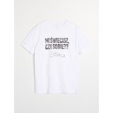 Sinsay Pamučna majica s natpisom Mi świecisz czy sobie | shoptok.hr