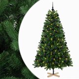  Umjetno božićno drvce s kuglicom 180 cm 300 LED lampica - 180 cm s LED-ima i crnim lopticama | shoptok.hr