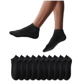 Dewberry 26278 Unisex 10-Pack Sports Ankle Socks-BLACK Cene