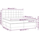  Krevet s oprugama i madracem plavi 200 x 200 cm od tkanine | shoptok.hr