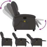  Masažna fotelja od sive, prava koža | shoptok.hr