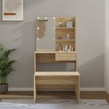 The Living Store Komplet toaletnih mizic z LED lučkami sonoma hrast konstr. les - Komplet LED Toaletnih Mizic, (21671053) Cene