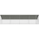 vidaXL Kavez za piliće Srebrno 800 x 200 x 198.5 cm Cinkani čelik | shoptok.hr