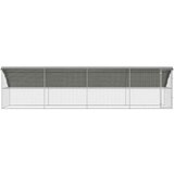vidaXL Kletka za piščance srebrna 800 x 200 x 198.5 cm Cinkana jeklena | Shoptok.si