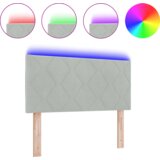 vidaXL LED uzglavlje s dijamantnim blokovima svjetlosivo 90 cm baršun, uzglavlje s dijamantnim blokovima svjetlosivo 90 cm baršun | shoptok.hr