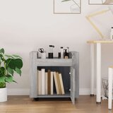 Kolica za radni stol boja sivog hrasta 60 x 45 x 60 cm drvena | shoptok.hr