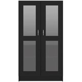 vidaXL Vitrina črna 82,5x30,5x150 cm iverna plošča, (20623068) | Shoptok.si