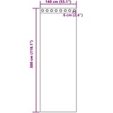 Voile zavjese s ušicama 2 kom crne 140x300 cm | Shoptok.si