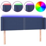  Posteljno vzglavje modro 147x16x78/88 cm blago, (20736472) | Shoptok.si