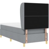 Box Spring Krevet s Madracem Svjetlosiva 90x190 cm Tkanina | shoptok.hr