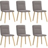  Jedilni stoli 6 kosov taupe blago, (21822242) | Shoptok.si