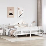 vidaXL Okvir za krevet s uzglavljem bijeli 200x200 cm masivna borovina | shoptok.hr