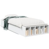 vidaXL Posteljni okvir bel 90x200 cm inženirski les | Shoptok.si