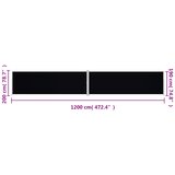  Uvlačiva bočna tenda crna 200 x 1200 cm | shoptok.hr