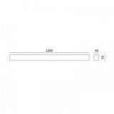  LED stropno nadgradno / viseće svetlo KOLINE LED/40W/230V 3000/4000/6500K 120 cm belo | Eponuda.com