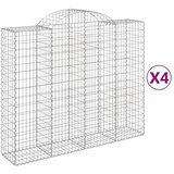  Lučne gabionske košare 4 kom 200x50x160/180cm pocinčano željezo | Eponuda.ba