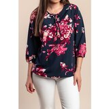 Fenzy Plus Size Bluza S Cvjetnim Printom, Tamnoplava | shoptok.hr