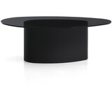Kave Home Črna klubska mizica s stekleno mizno ploščo 81x140 cm Olir – | Shoptok.si