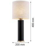  Argon 8316 - Stona lampa RIVA 1xE27/15W/230V 48 cm crna | Eponuda.com